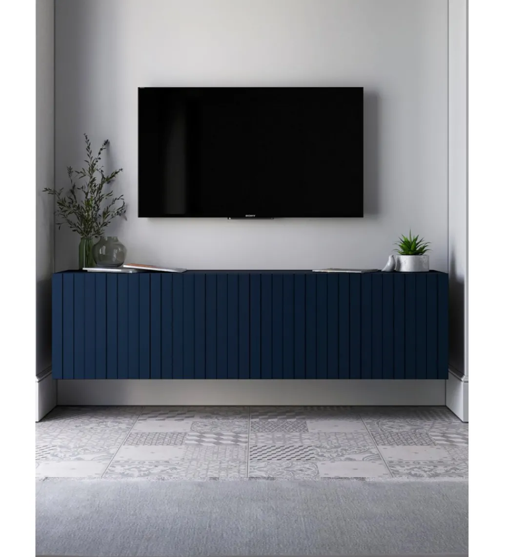 Stolik pod TV wiszący ELPIS 150 cm granatowy*Polski Design ML Sale