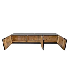 Stolik pod TV wiszący ILLUSION 160 cm 3D drewno mango*Invicta Interior New
