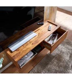 Stolik pod Tv wiszący INDIOS II 108 cm drewno sheesham*WOHNLING, GERMANY Best