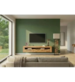 Stolik pod TV wiszący IRON CRAFT 160 cm drewno mango*Invicta Interior Best