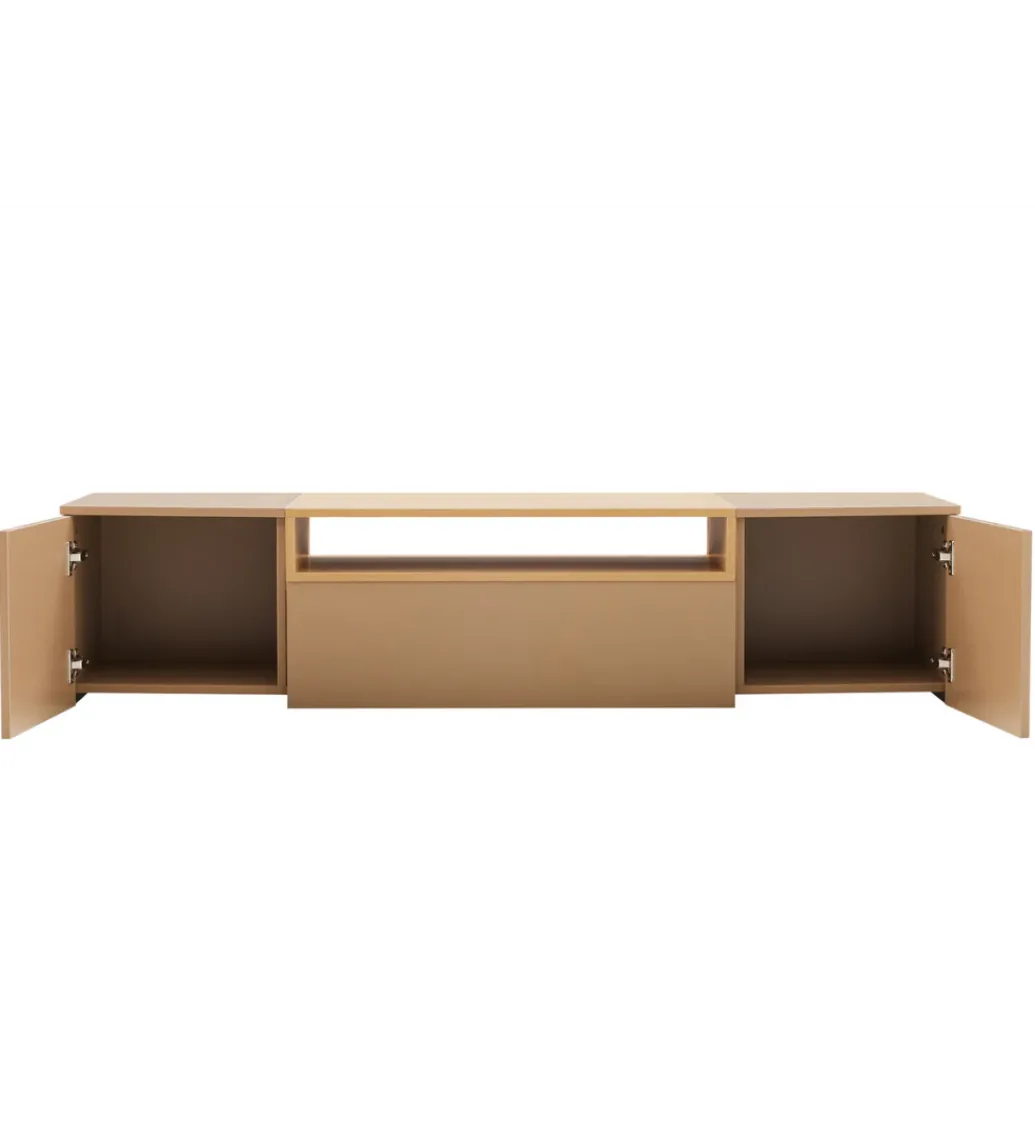 Stolik pod TV wiszący LOFT 160 cm beżowa naturalna*Invicta Interior Best