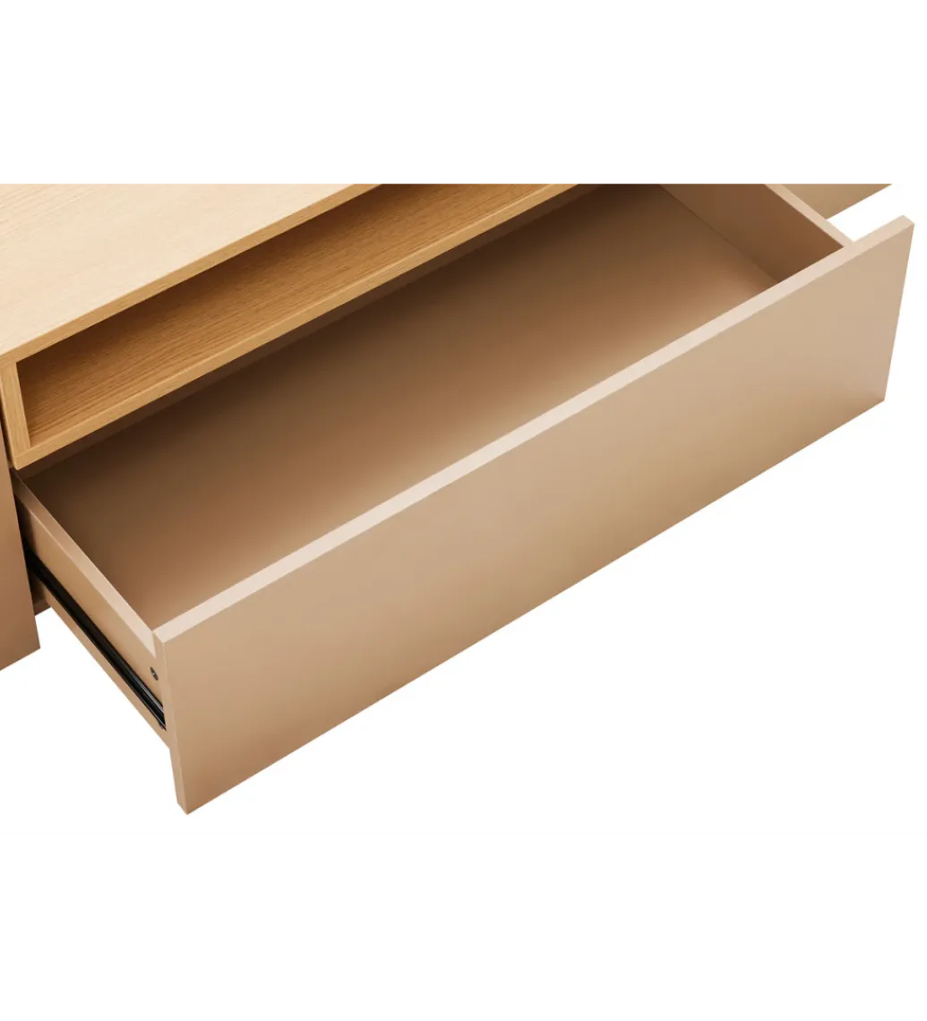 Stolik pod TV wiszący LOFT 160 cm beżowa naturalna*Invicta Interior Best