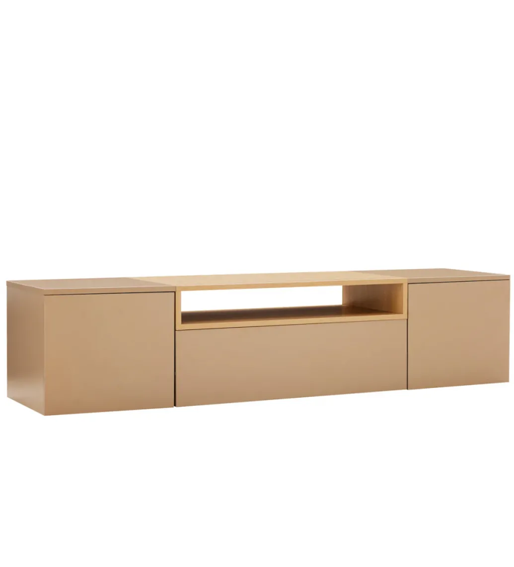 Stolik pod TV wiszący LOFT 160 cm beżowa naturalna*Invicta Interior Best