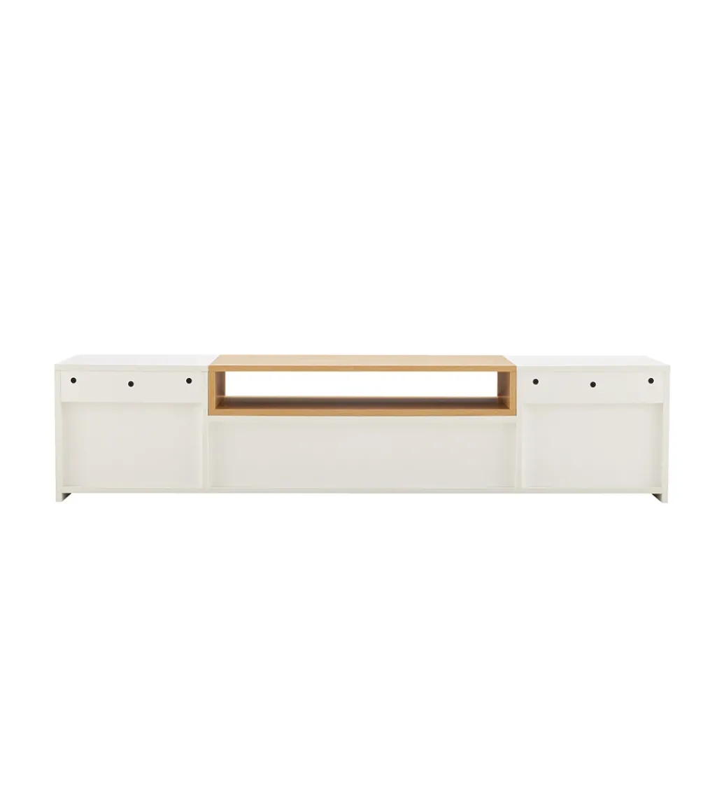 Stolik pod TV wiszący LOFT 160 cm biało naturalna*Invicta Interior Discount