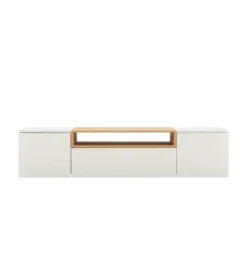 Stolik pod TV wiszący LOFT 160 cm biało naturalna*Invicta Interior Discount