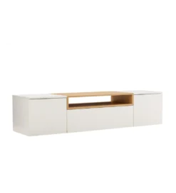 Stolik pod TV wiszący LOFT 160 cm biało naturalna*Invicta Interior Discount