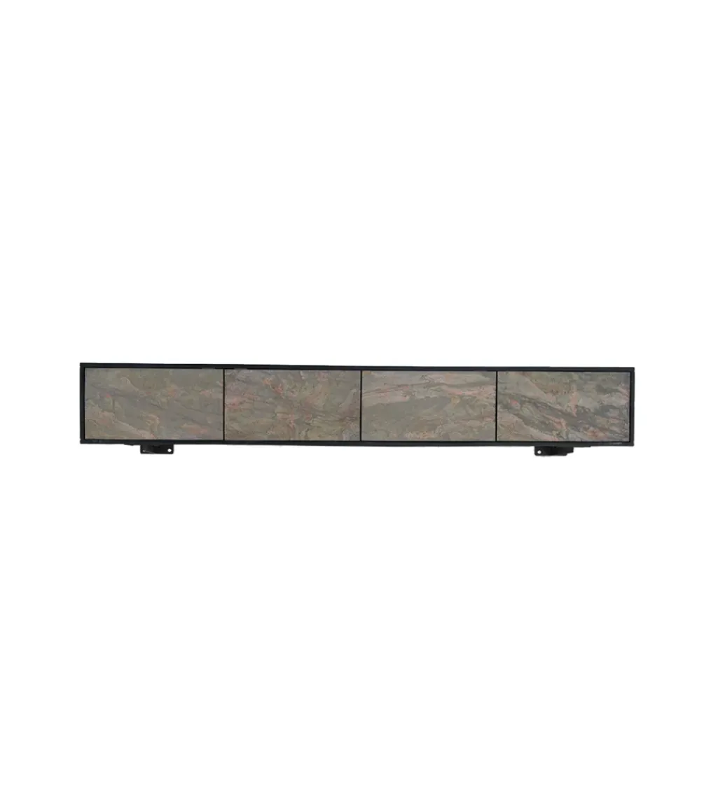 Stolik pod TV wiszący MOUNTAIN SOUL 200 cm drewno akacja czarny*Invicta Interior Online