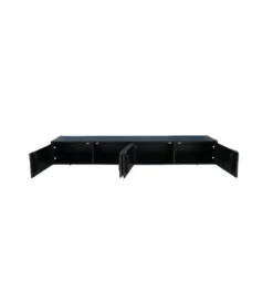 Stolik pod TV wiszący MOUNTAIN SOUL 200 cm drewno akacja czarny*Invicta Interior Online