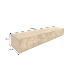 Stolik pod TV wiszący MYSTIC LIVING 160 cm drewno akacja*Invicta Interior Sale
