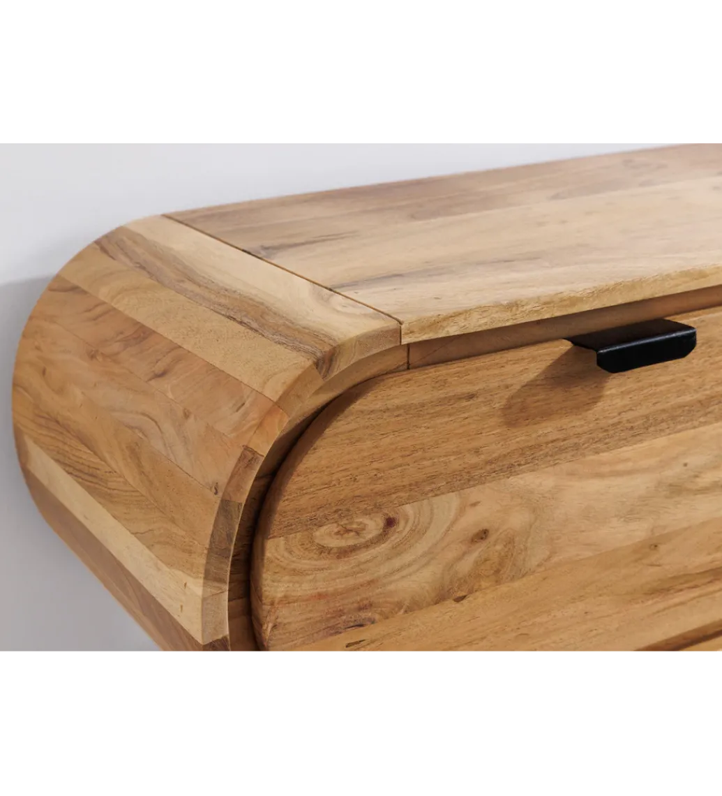 Stolik pod TV wiszący ORGANIC 160 cm drewno akacja*Invicta Interior - przedsprzedaż New