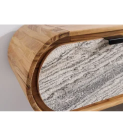 Stolik pod TV wiszący ORGANIC 160 cm drewno akacja kolor kamienia*Invicta Interior Discount