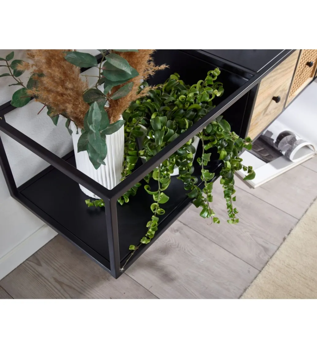 Stolik pod TV wiszący SANDINO 150 cm drewno mango*WOHNLING, GERMANY Sale