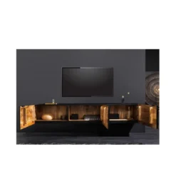 Stolik pod TV wiszący SWEET GOLDEN SUNSET 160 cm drewno mango*Invicta Interior New