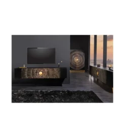 Stolik pod TV wiszący SWEET GOLDEN SUNSET 160 cm drewno mango*Invicta Interior New