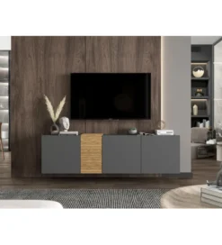 Stolik pod TV wiszący VANTA 160 cm antracyt mat*Polski Design ML Sale