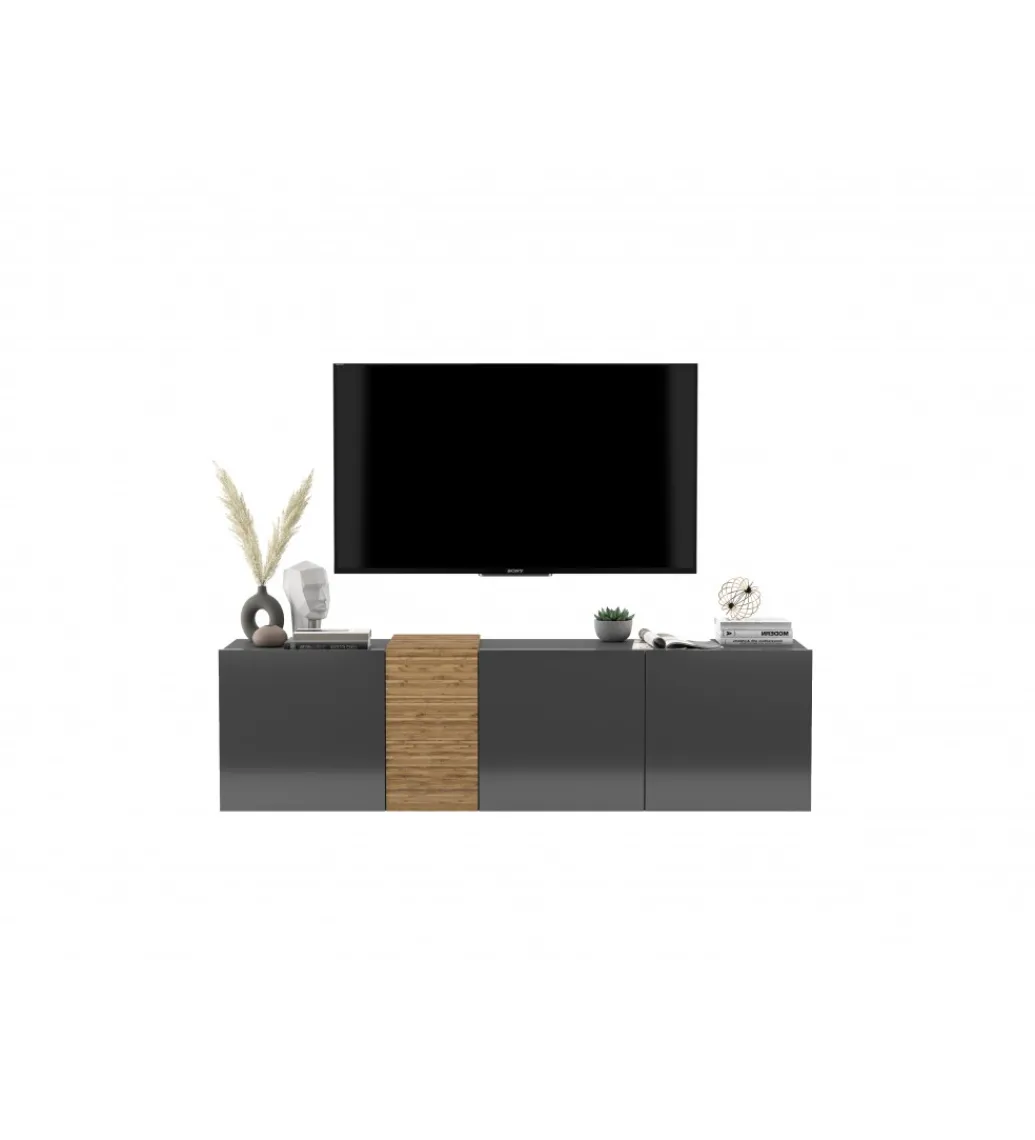 Stolik pod TV wiszący VANTA 160 cm antracytowy*Polski Design ML Discount