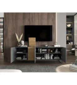 Stolik pod TV wiszący VANTA 160 cm antracytowy*Polski Design ML Discount
