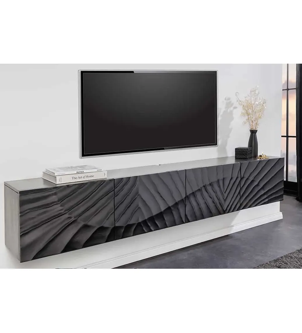 Stolik pod TV wiszący ZEUS Scorpion 200 cm drewno mango*Invicta Interior Best