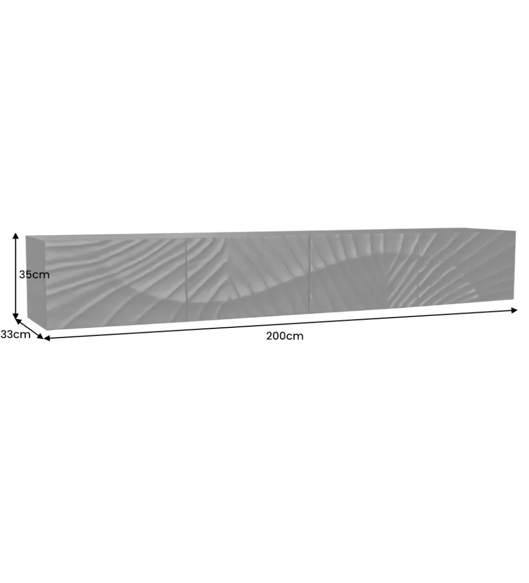 Stolik pod TV wiszący ZEUS Scorpion 200 cm drewno mango*Invicta Interior Best