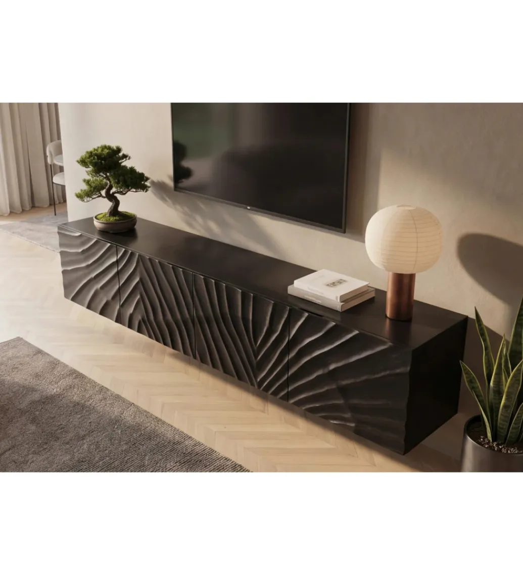 Stolik pod TV wiszący ZEUS Scorpion 200 cm drewno mango*Invicta Interior Best