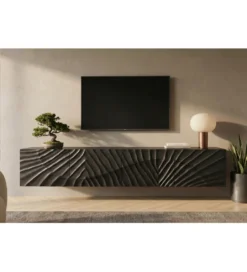 Stolik pod TV wiszący ZEUS Scorpion 200 cm drewno mango*Invicta Interior Best