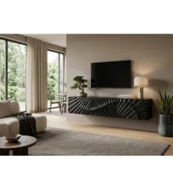 Stolik pod TV wiszący ZEUS Scorpion 160 cm drewno mango*Invicta Interior Best