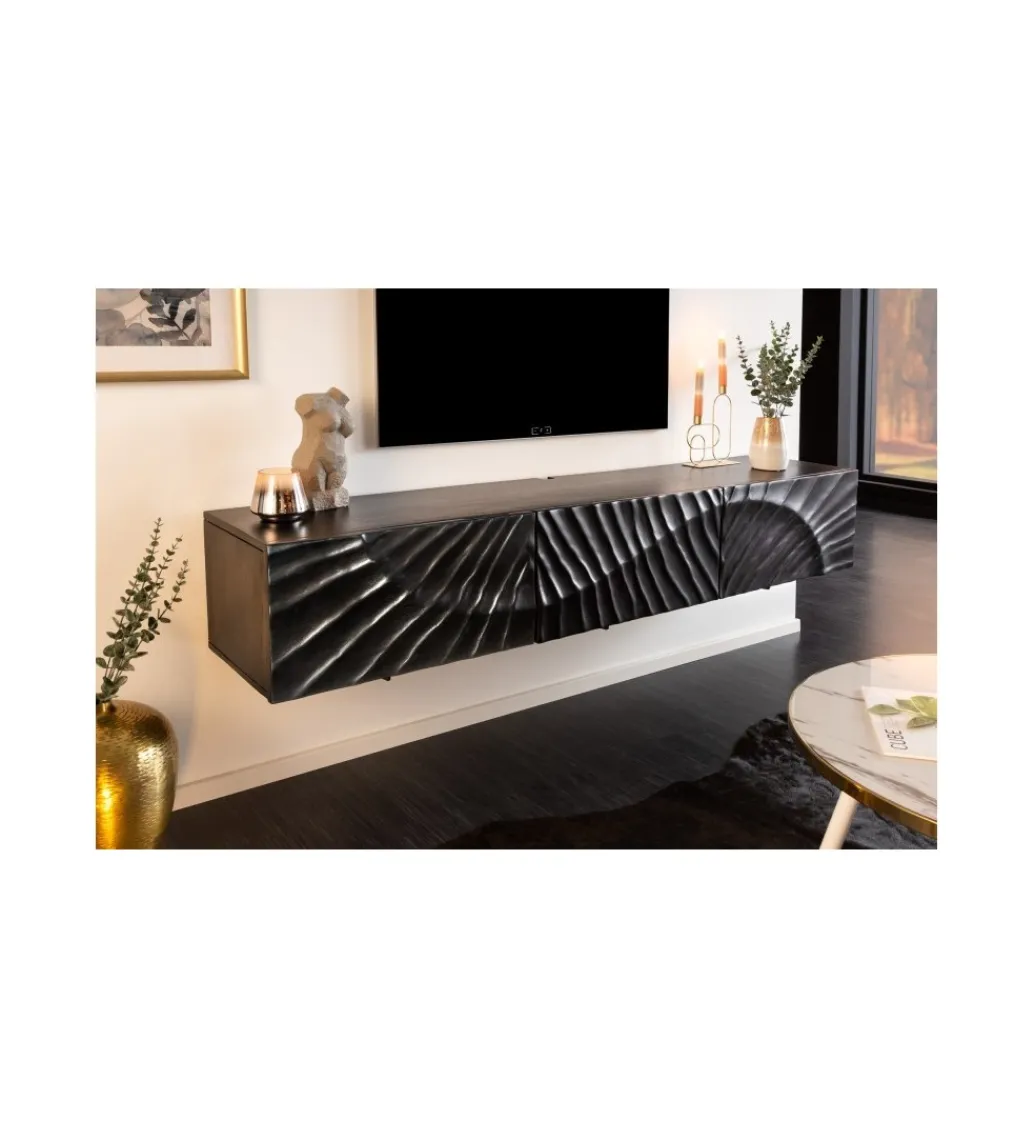 Stolik pod TV wiszący ZEUS Scorpion 160 cm drewno mango*Invicta Interior Best