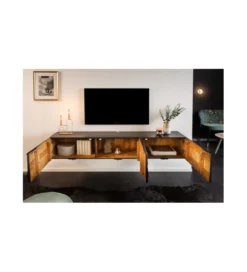 Stolik pod TV wiszący ZEUS Scorpion 160 cm drewno mango*Invicta Interior Best