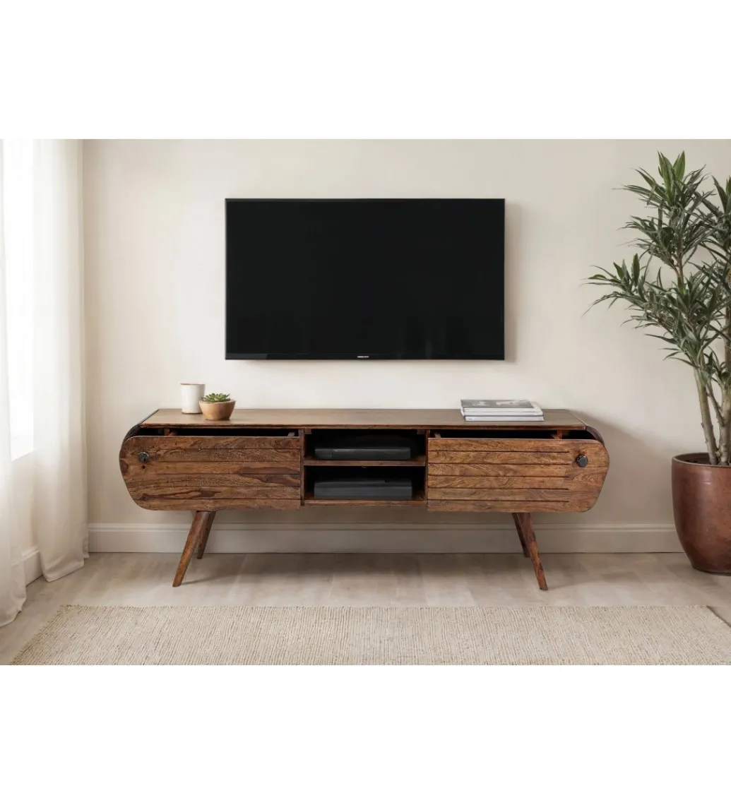 Stolik pod TV WOHNLING 160 cm drewno sheesham*WOHNLING, GERMANY Outlet