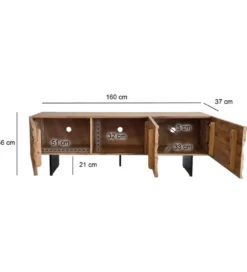 Stolik pod TV WOHNLING 160 cm drewno akacja*WOHNLING, GERMANY Online
