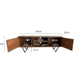 Stolik pod TV WOHNLING 150 cm drewno sheesham*WOHNLING, GERMANY Hot
