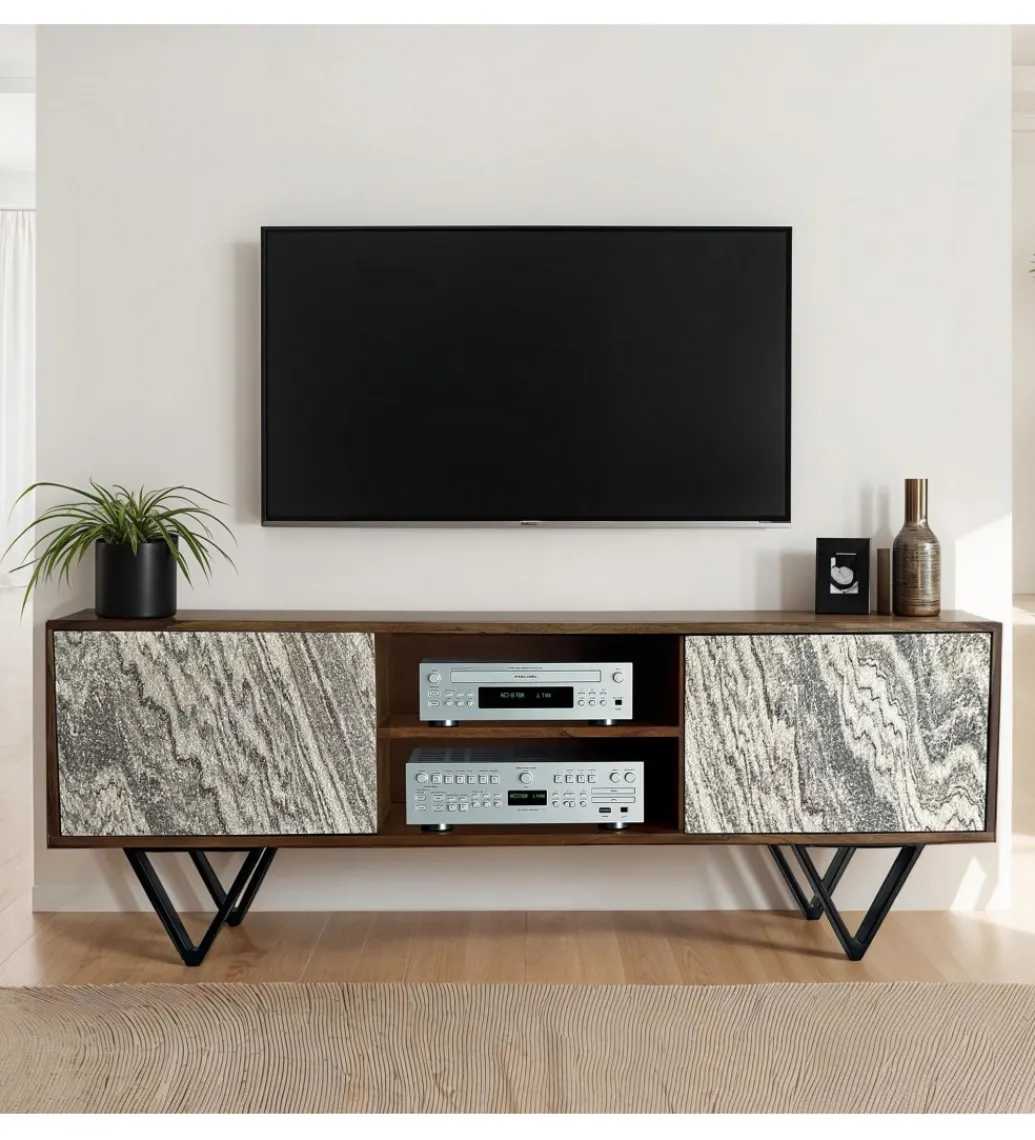 Stolik pod TV WOHNLING 150 cm drewno sheesham*WOHNLING, GERMANY Hot