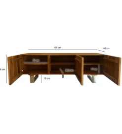 Stolik pod TV WOHNLING 160 cm drewno akacja*WOHNLING, GERMANY Hot