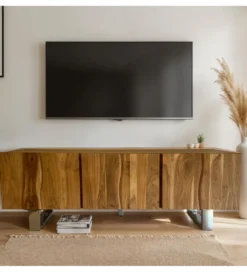 Stolik pod TV WOHNLING 160 cm drewno akacja*WOHNLING, GERMANY Hot