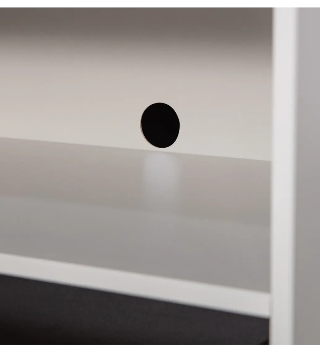 Stolik pod TV YISSA 70 cm półka otwarta szara*WOOOD Best