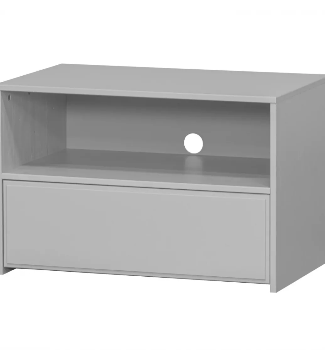 Stolik pod TV YISSA 70 cm półka otwarta szara*WOOOD Best