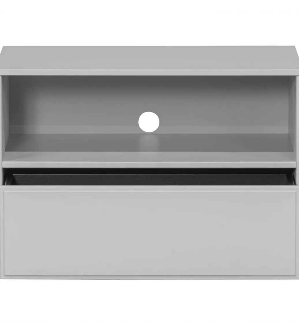 Stolik pod TV YISSA 70 cm półka otwarta szara*WOOOD Best