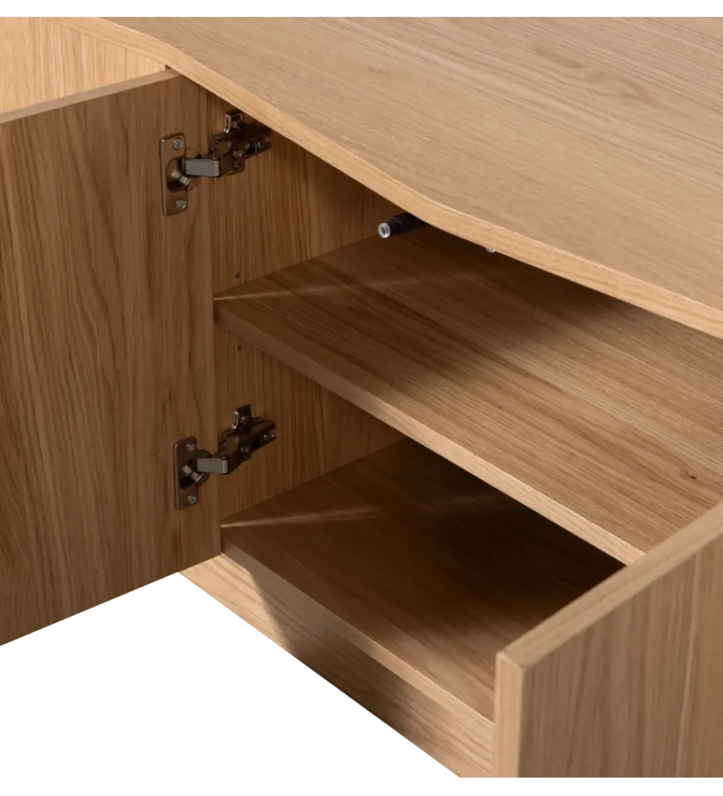 Stolik pod TV ZUMA 200 cm drewno dębu naturalna*WOOOD New