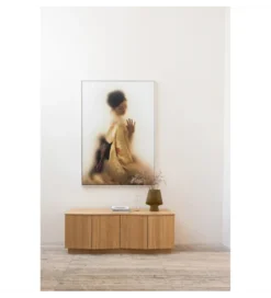 Stolik pod TV ZUMA 133 cm drewno dębu naturalna*WOOOD Clearance
