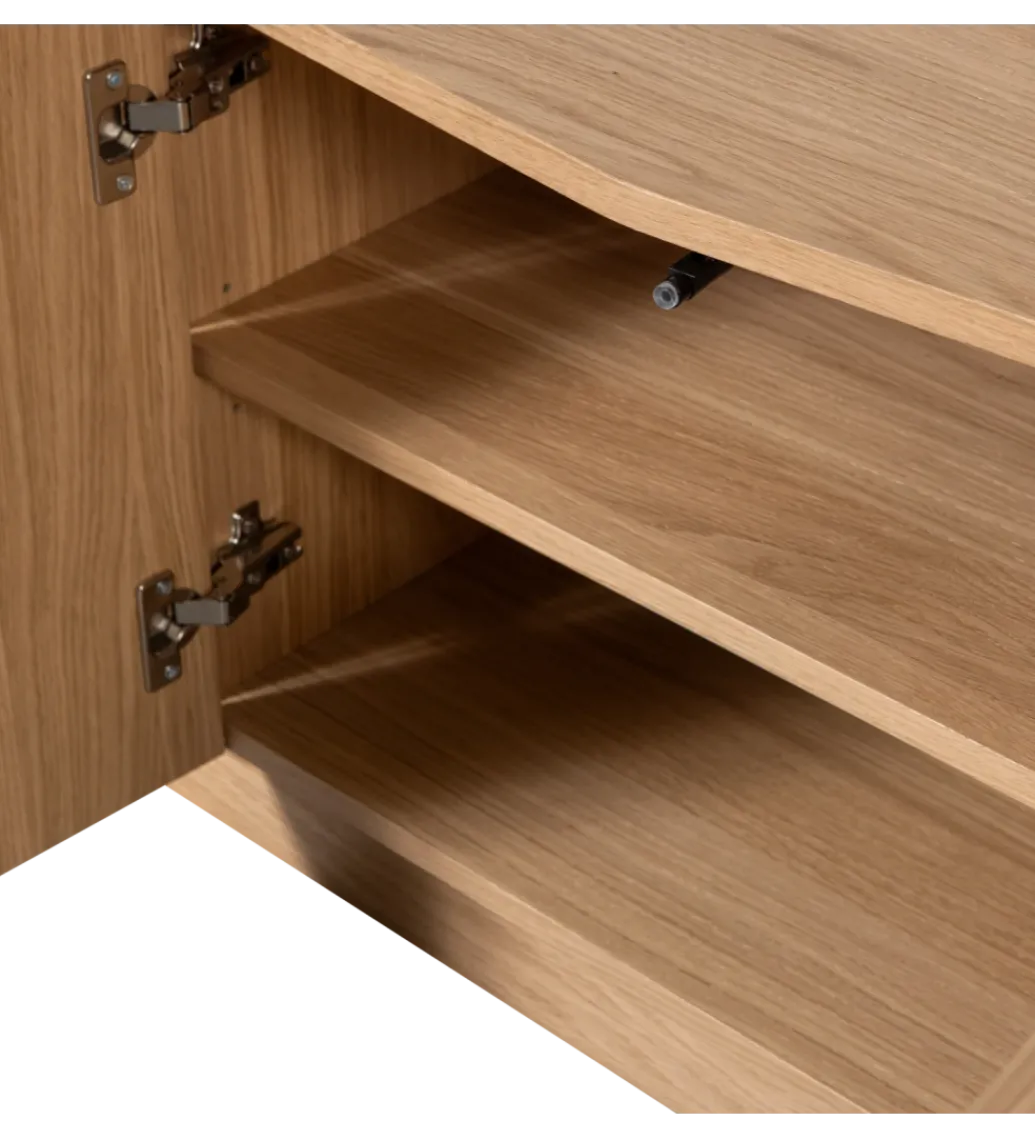 Stolik pod TV ZUMA 133 cm drewno dębu naturalna*WOOOD Clearance