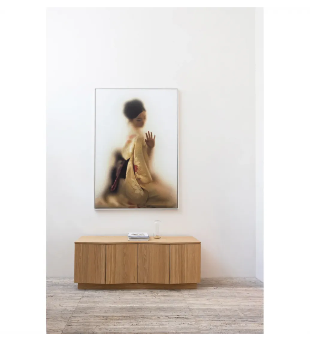 Stolik pod TV ZUMA 133 cm drewno dębu naturalna*WOOOD Clearance