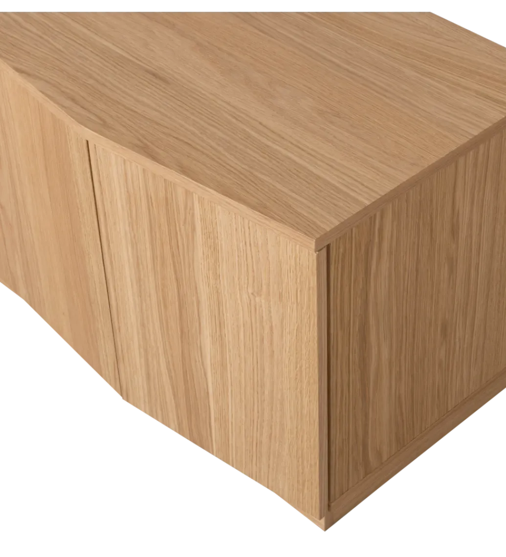 Stolik pod TV ZUMA 133 cm drewno dębu naturalna*WOOOD Clearance