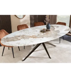 Stół owalny PANDORA 220 cm ceramika w optyce kamienia*Invicta Interior Hot