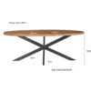 Stół owalny ROCKY 240 cm drewno mango*LF-Design New