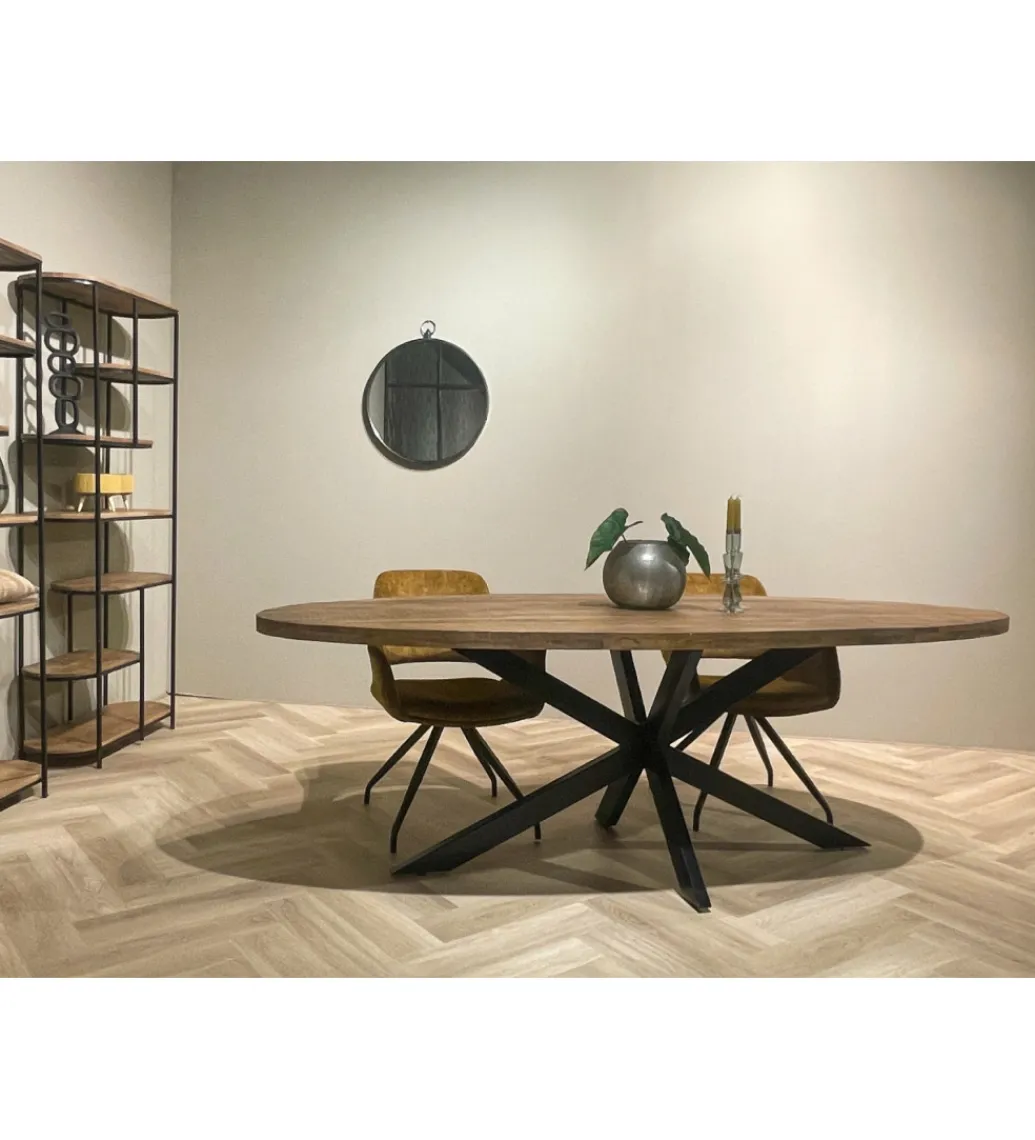 Stół owalny ROCKY 240 cm drewno mango*LF-Design New