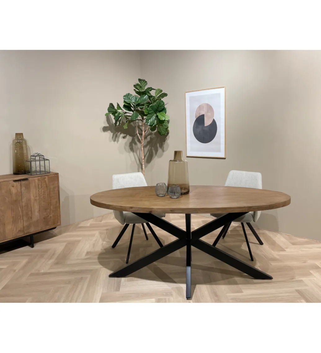 Stół owalny ROCKY 240 cm drewno mango*LF-Design New