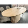 Stół owalny TOMES 220 cm drewno mango bielone*Invicta Interior