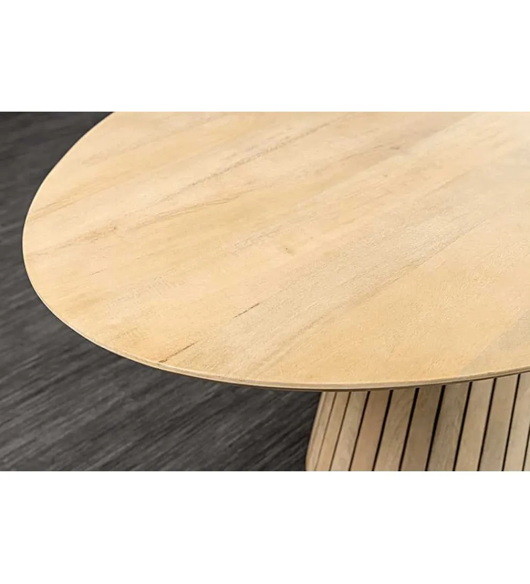 Stół owalny TOMES 220 cm drewno mango bielone*Invicta Interior