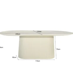 Stół PATO 230 cm drewno mango biała*LF-Design Discount
