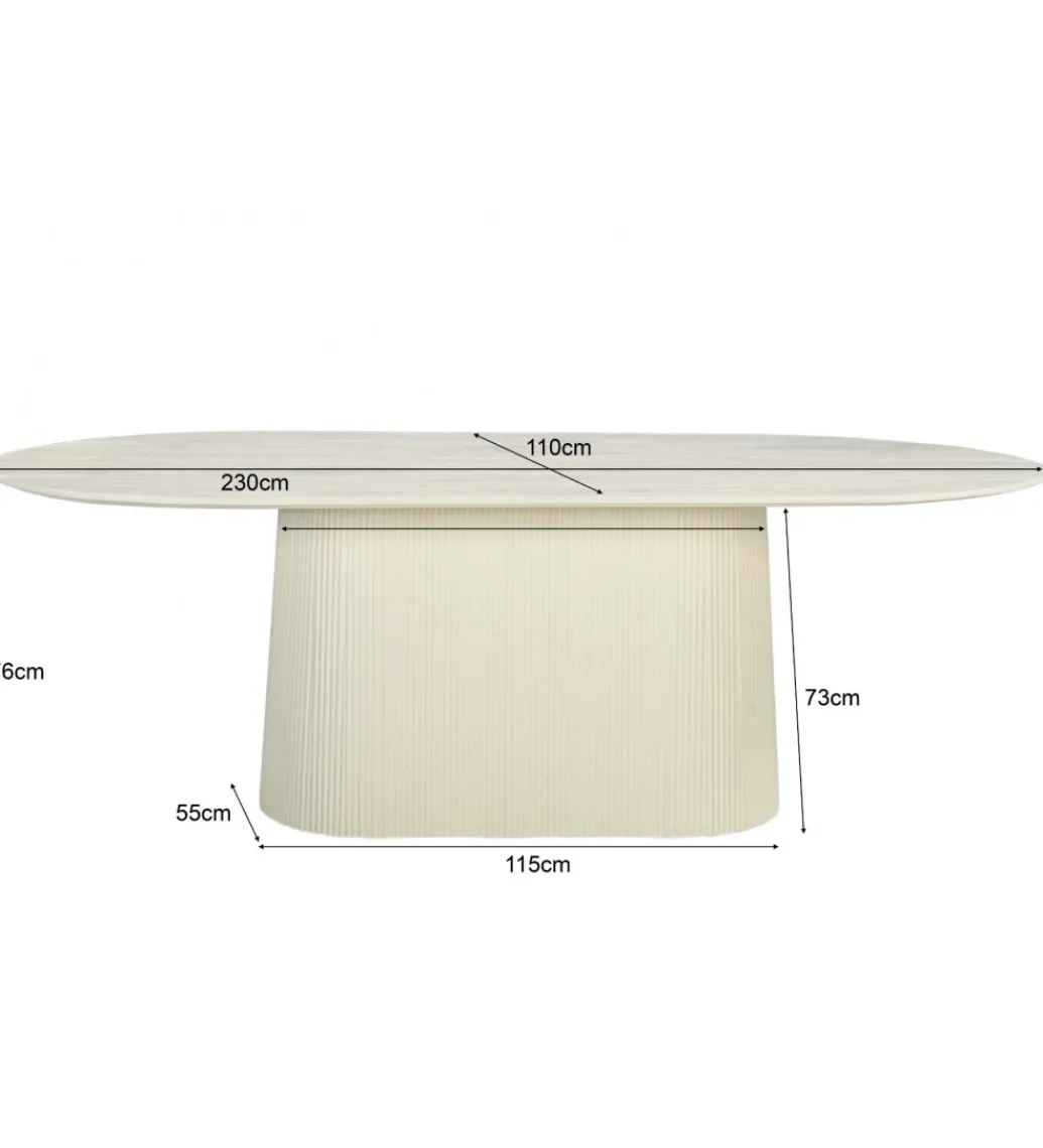 Stół PATO 230 cm drewno mango biała*LF-Design Discount